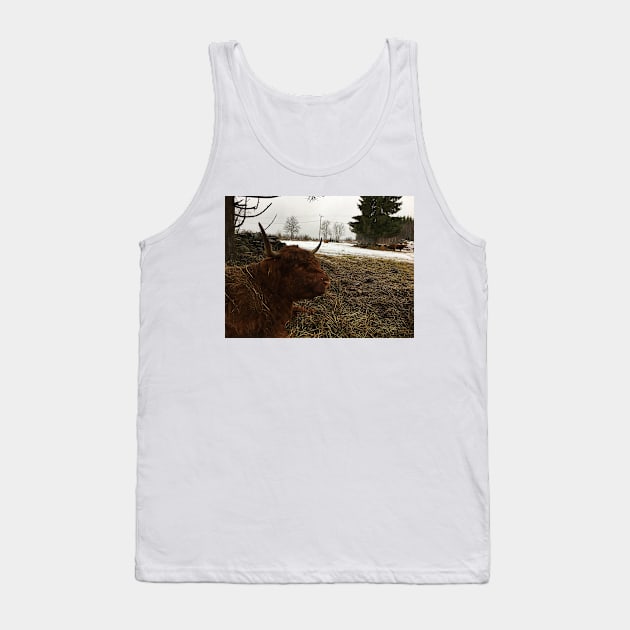 Scottish Highland Cattle Cow 2313 Tank Top by SaarelaHighland